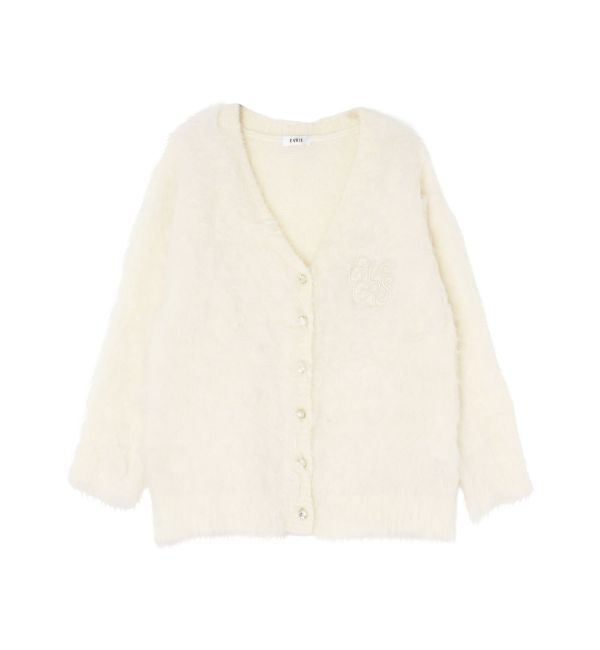 EVRIS「ビジューシャギーニットカーディガン」|カーディガン|