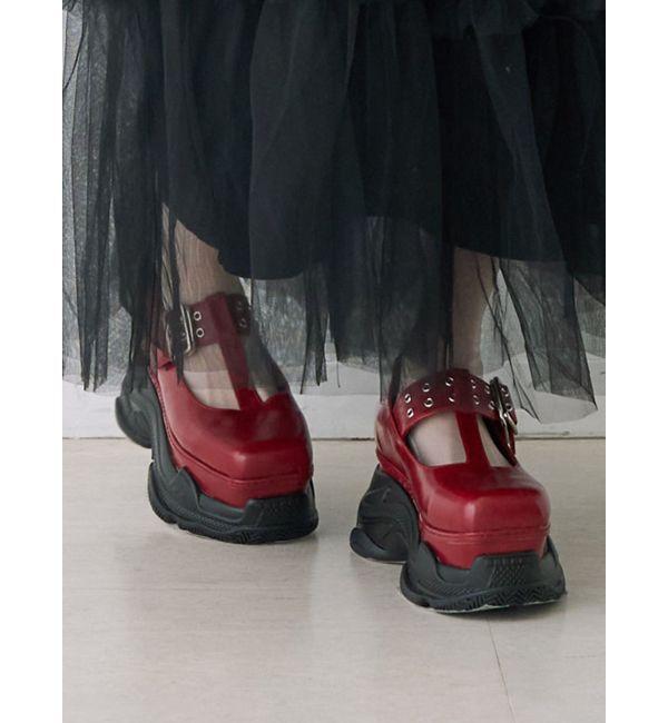 jouetie「スニーカーソールメリージェーンシューズ」|ローファー|レッド