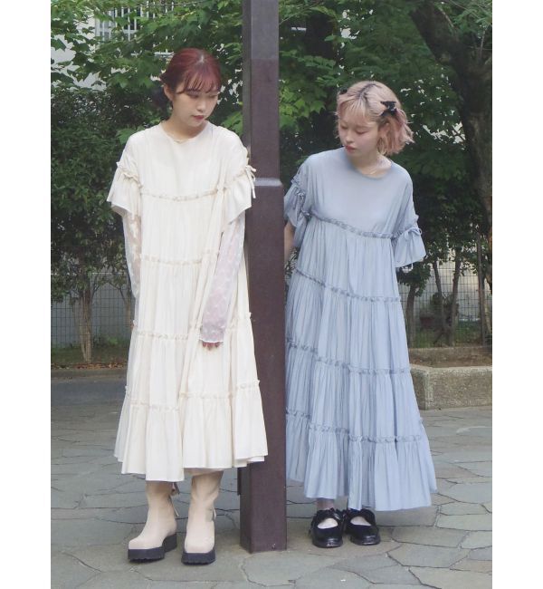 merry jenny「ティアードティアードスリーブワンピース」|ワンピース|