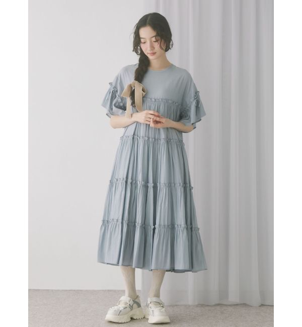 merry jenny「ティアードティアードスリーブワンピース」|ワンピース|