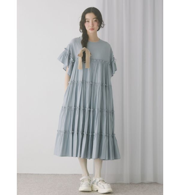 merry jenny「ティアードティアードスリーブワンピース」|ワンピース|