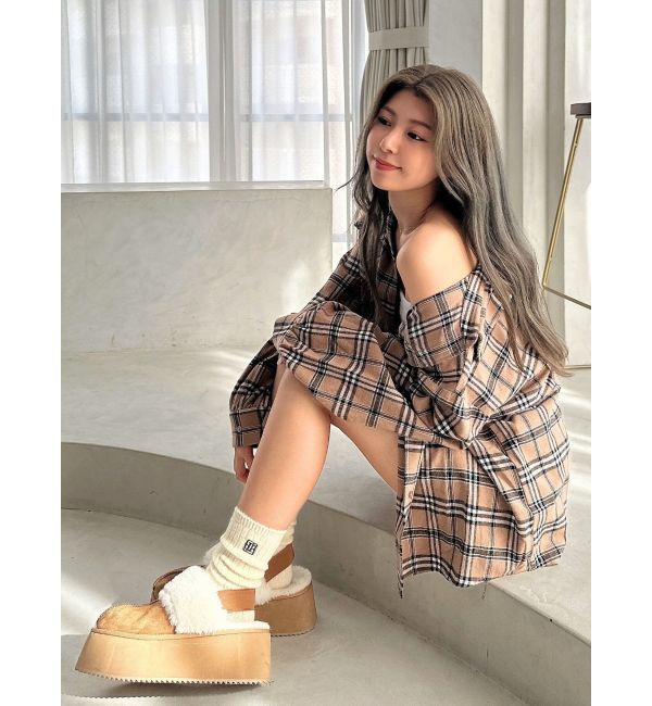 GYDA「ドロップショルダーCHECKシャツ【SETUP着用可】」|シャツ・ブラウス|