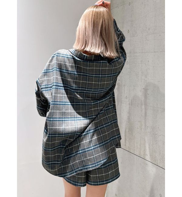 GYDA「ドロップショルダーCHECKシャツ【SETUP着用可】」|シャツ・ブラウス|