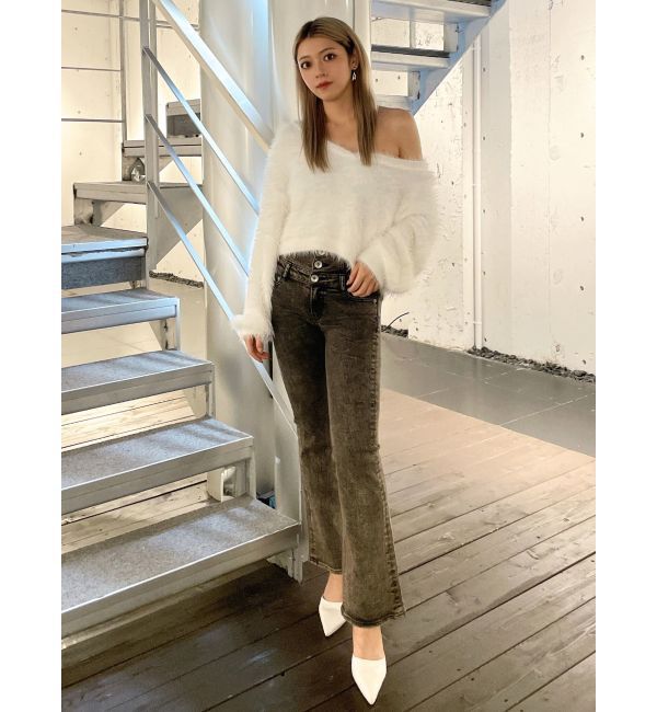 GYDA「シャギーショートLOOSEニットトップス」|ニット・セーター|