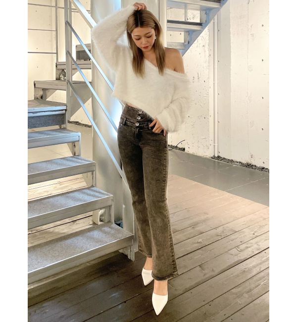 GYDA「シャギーショートLOOSEニットトップス」|ニット・セーター|