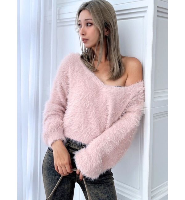 GYDA「シャギーショートLOOSEニットトップス」|ニット・セーター|