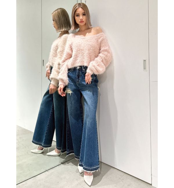 GYDA「シャギーショートLOOSEニットトップス」|ニット・セーター|