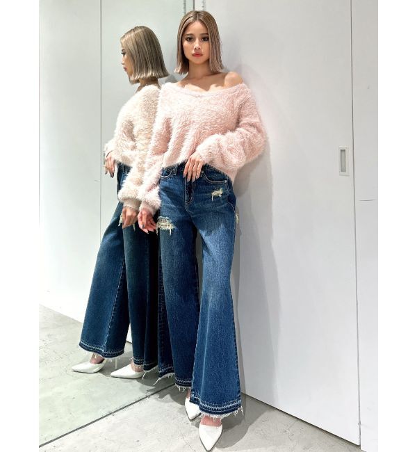 GYDA「シャギーショートLOOSEニットトップス」|ニット・セーター|