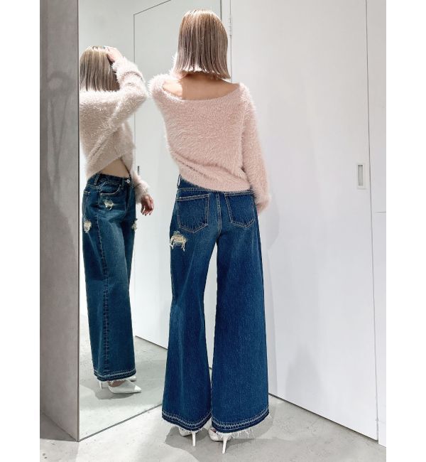 GYDA「シャギーショートLOOSEニットトップス」|ニット・セーター|