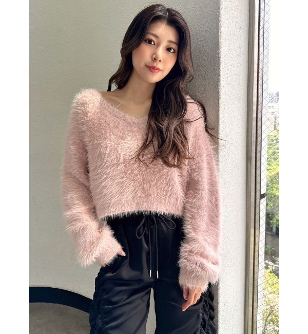 GYDA「シャギーショートLOOSEニットトップス」|ニット・セーター|