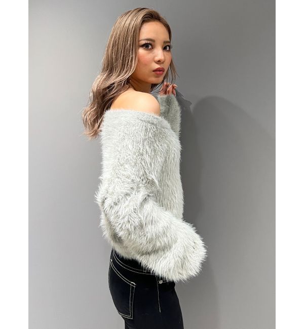 GYDA「シャギーショートLOOSEニットトップス」|ニット・セーター|