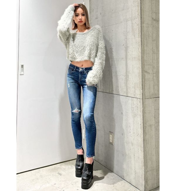 GYDA「シャギーショートLOOSEニットトップス」|ニット・セーター|