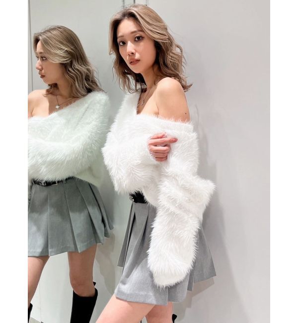 GYDA「シャギーショートLOOSEニットトップス」|ニット・セーター|