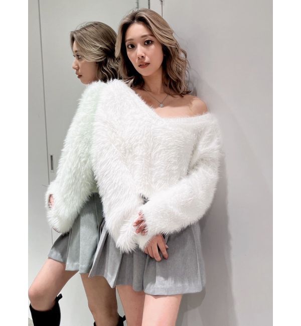 GYDA「シャギーショートLOOSEニットトップス」|ニット・セーター|