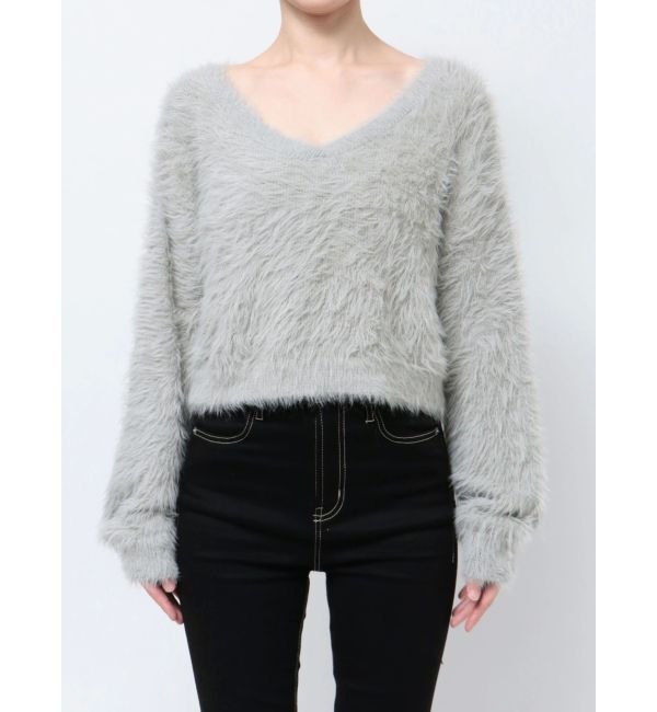 GYDA「シャギーショートLOOSEニットトップス」|ニット・セーター|