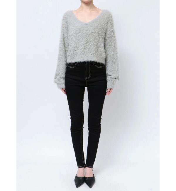 GYDA「シャギーショートLOOSEニットトップス」|ニット・セーター|