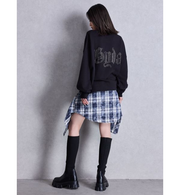 GYDA「processing checkered print looseシャツ」|シャツ・ブラウス|