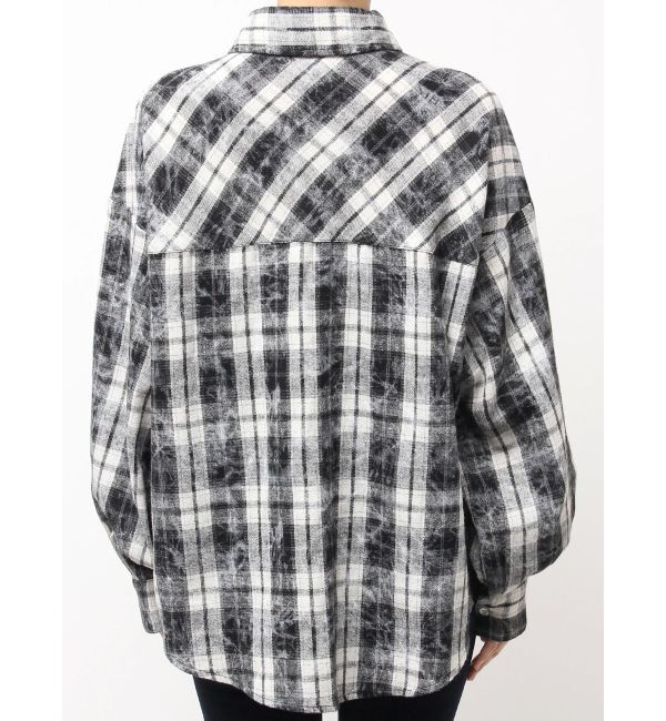 GYDA「processing checkered print looseシャツ」|シャツ・ブラウス|