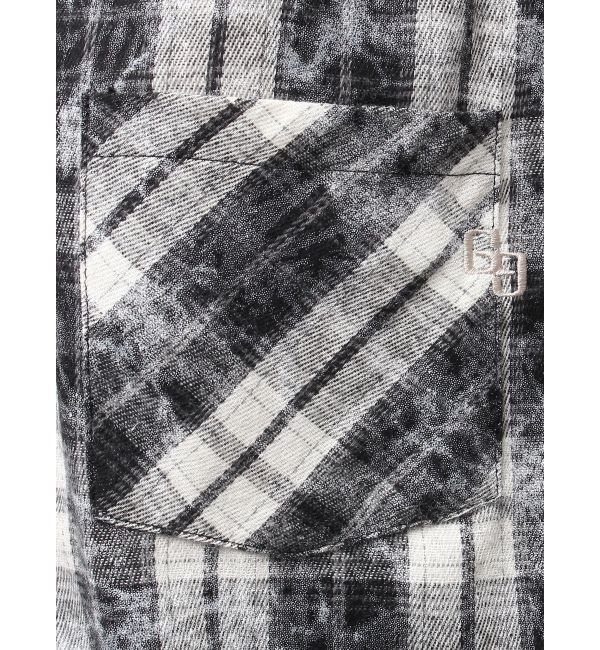 GYDA「processing checkered print looseシャツ」|シャツ・ブラウス|