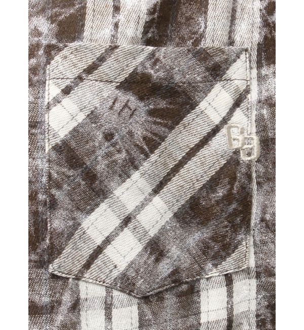 GYDA「processing checkered print looseシャツ」|シャツ・ブラウス|