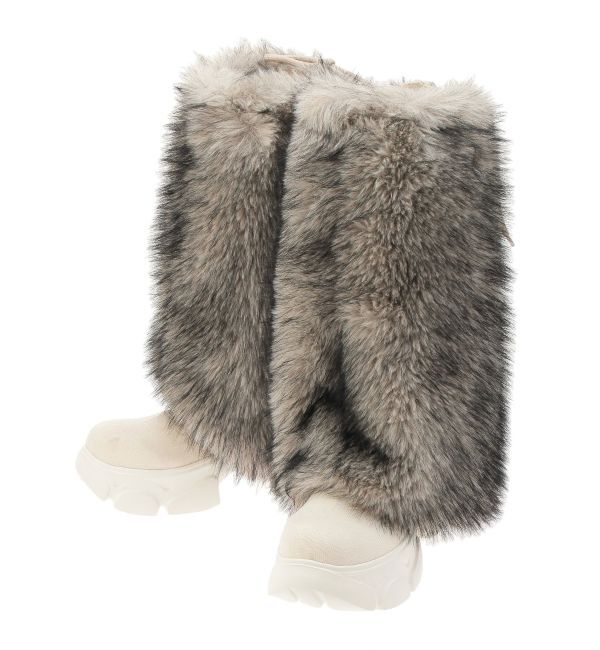GYDA「2WAY ECO FUR LEG WARMERニットブーツ」|ロングブーツ|