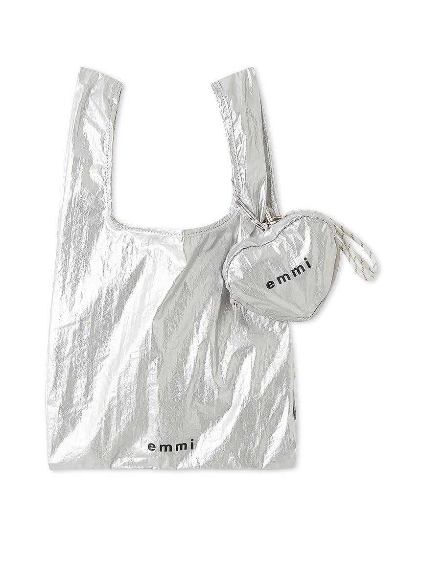 emmi atelier「ハートチャーム付きエコバッグ」|エコバッグ|