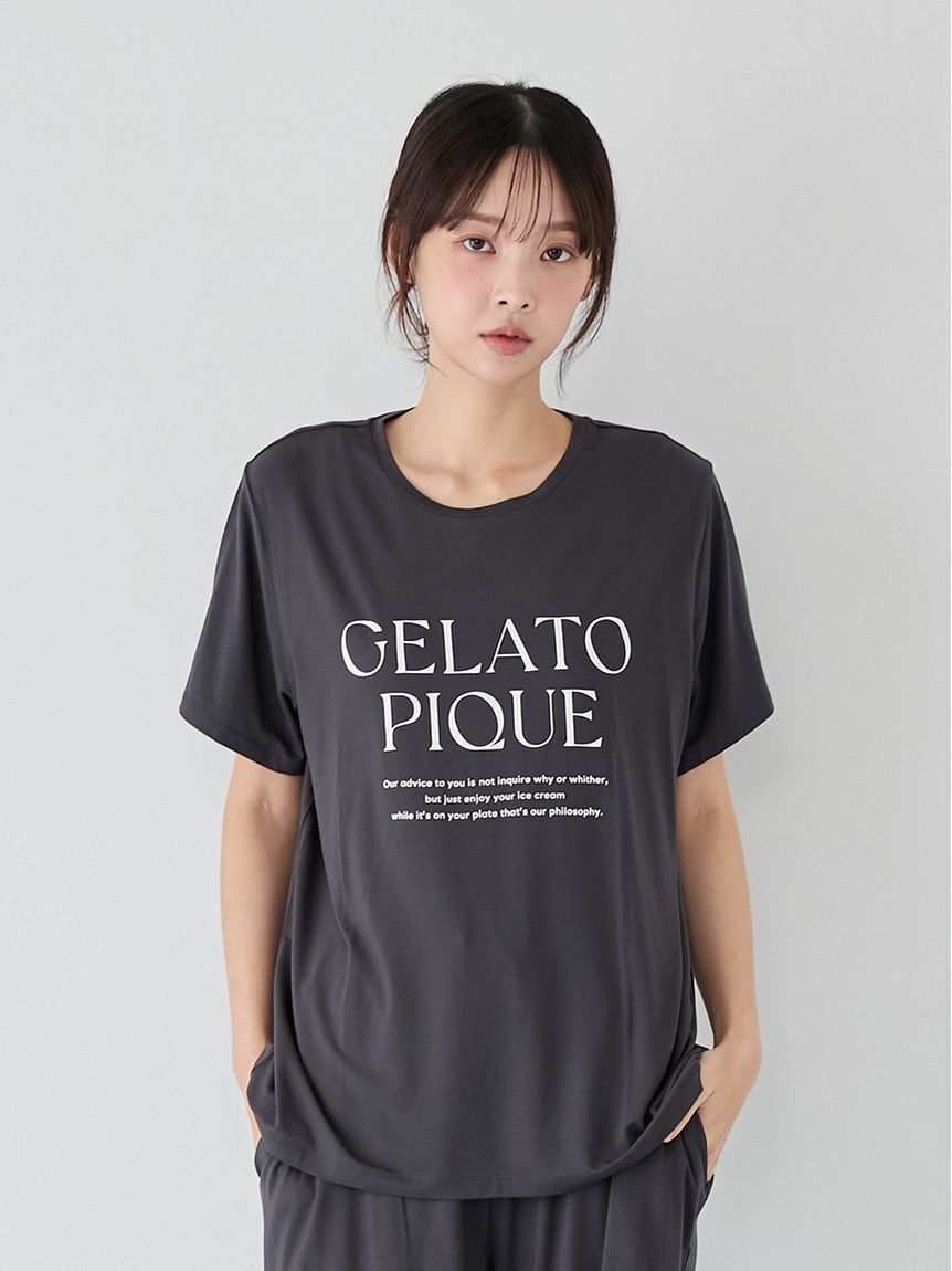 gelato pique「レーヨンロゴTシャツ」|ルームウェア|