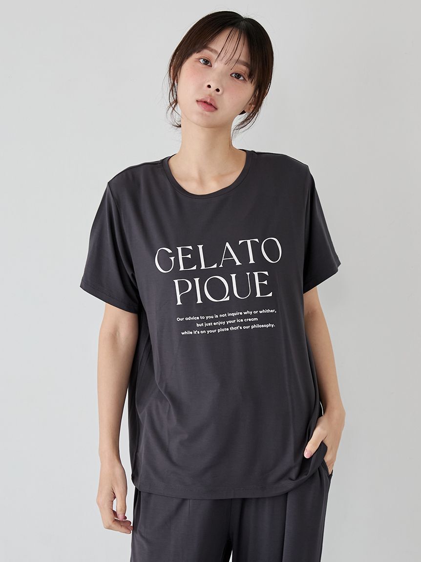 gelato pique「レーヨンロゴTシャツ」|ルームウェア|