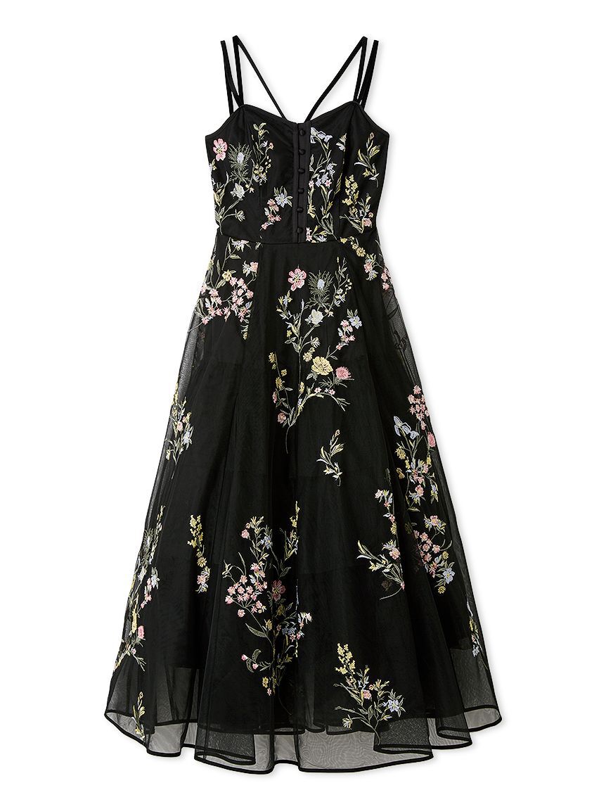 SNIDEL「エンブロイダリーチュールドレス」|ワンピース|