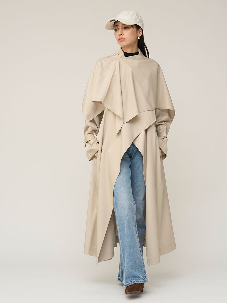 SNIDEL「Sustainableストールグロストレンチ」|トレンチコート|