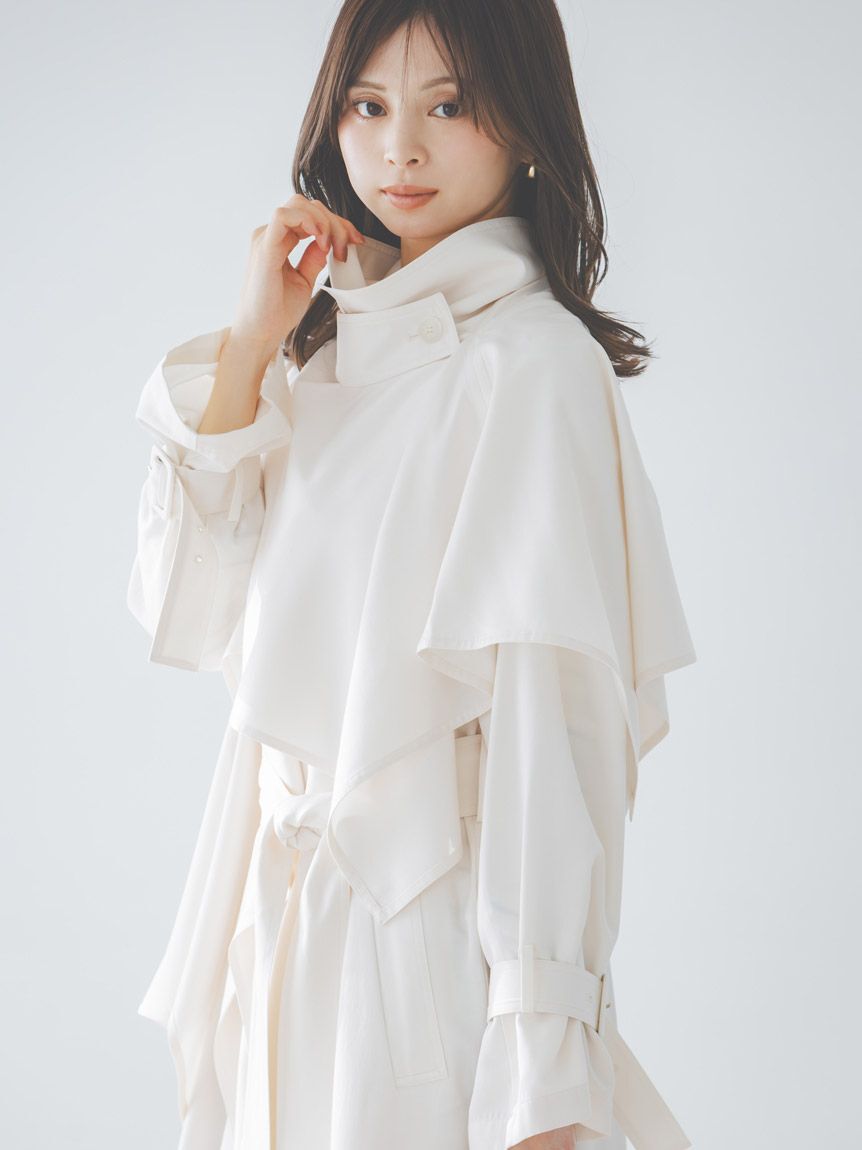 SNIDEL「Sustainableストールグロストレンチ」|トレンチコート|