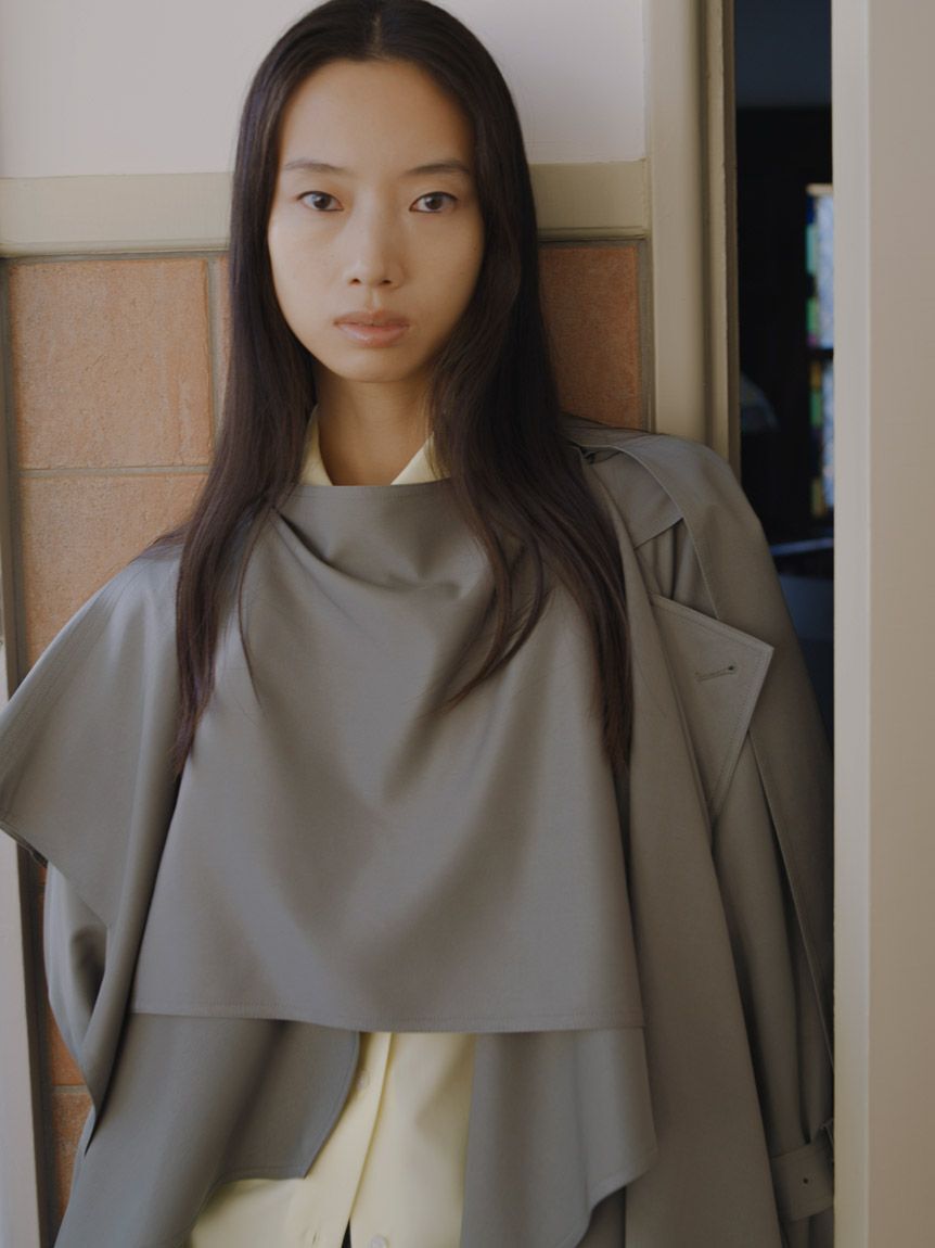 SNIDEL「Sustainableストールグロストレンチ」|トレンチコート|