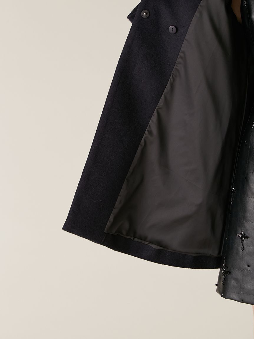 LILY BROWN「【WEB限定カラー】[L.B CANDY STOCK]Aラインビジューリボンコート」|ノーカラージャケット|