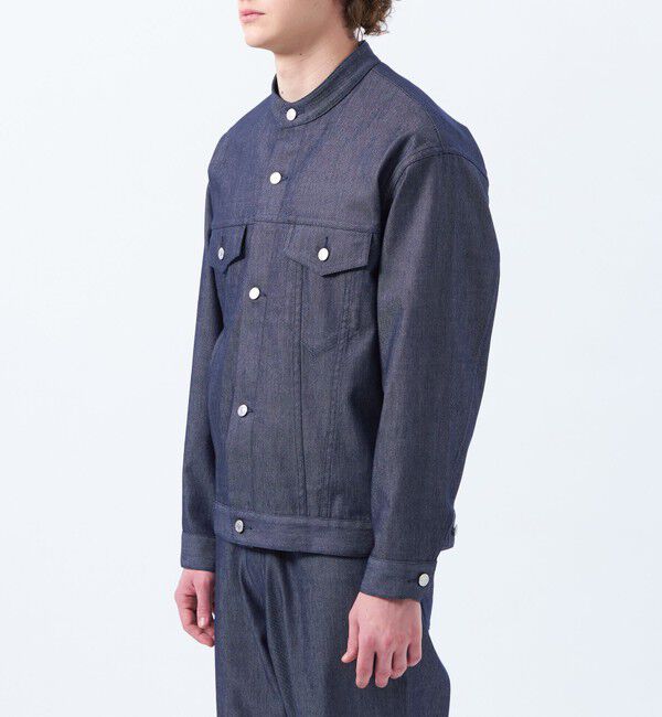 MACKINTOSH PHILOSOPHY「ナイロンチノ/ポリエステルデニム スタンドカラージャケット」|ブルゾン・スタジャン|