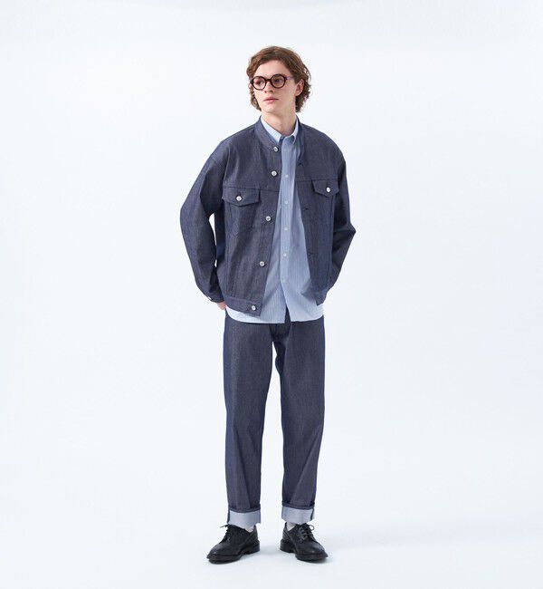 MACKINTOSH PHILOSOPHY「ナイロンチノ/ポリエステルデニム スタンドカラージャケット」|ブルゾン・スタジャン|
