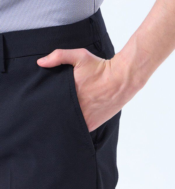 MACKINTOSH PHILOSOPHY「トロッター ウルトラライトトラウザーズ ナローサッカーストライプ」|スラックス|