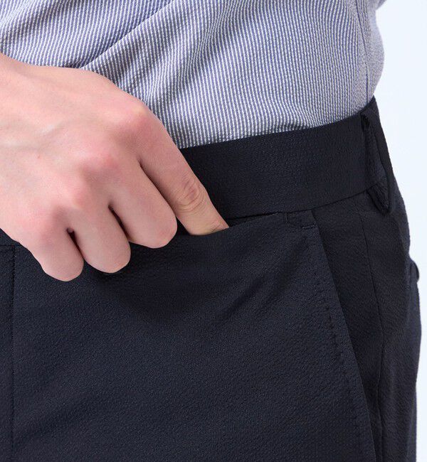 MACKINTOSH PHILOSOPHY「トロッター ウルトラライトトラウザーズ ナローサッカーストライプ」|スラックス|