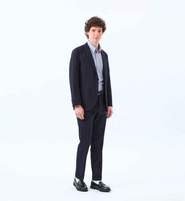 MACKINTOSH PHILOSOPHY「トロッター ウルトラライトトラウザーズ ナローサッカーストライプ」|スラックス|