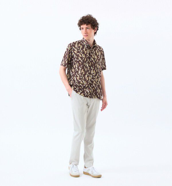 MACKINTOSH PHILOSOPHY「ボタニカルプリント ボタンダウン半袖シャツ」|シャツ・ブラウス|