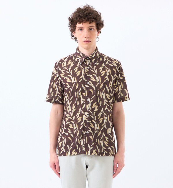 MACKINTOSH PHILOSOPHY「ボタニカルプリント ボタンダウン半袖シャツ」|シャツ・ブラウス|