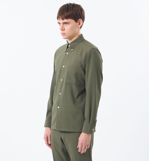 MACKINTOSH PHILOSOPHY「【予約販売】【WEB&一部店舗限定】トロッター スクエアボタンダウン長袖シャツ  サッカーストライプ」|シャツ・ブラウス|