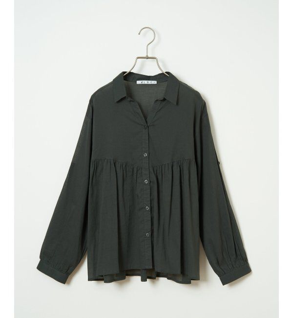 Lbc with Life「コットンボイルギャザーブラウス」|シャツ・ブラウス|