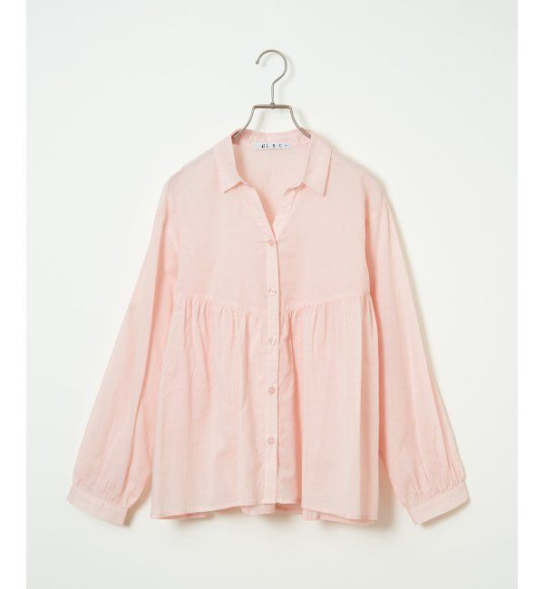 Lbc with Life「コットンボイルギャザーブラウス」|シャツ・ブラウス|