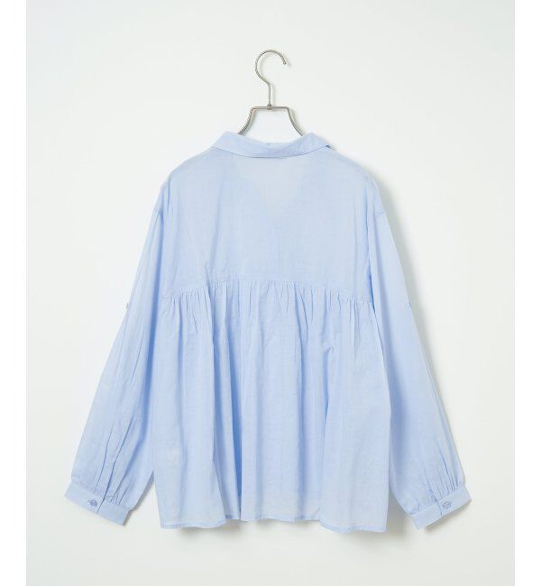 Lbc with Life「コットンボイルギャザーブラウス」|シャツ・ブラウス|