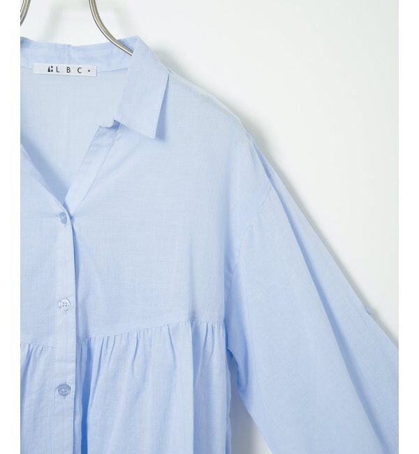 Lbc with Life「コットンボイルギャザーブラウス」|シャツ・ブラウス|