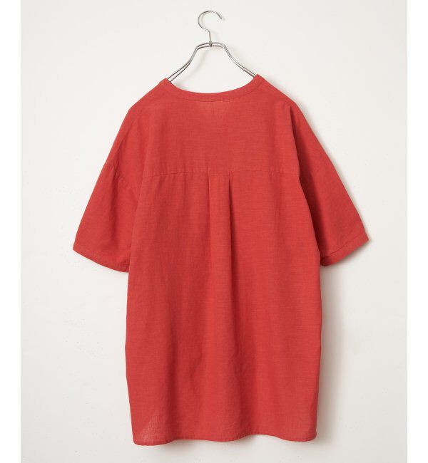 Lbc with Life「リネンコットン5分袖シャツ」|シャツ・ブラウス|