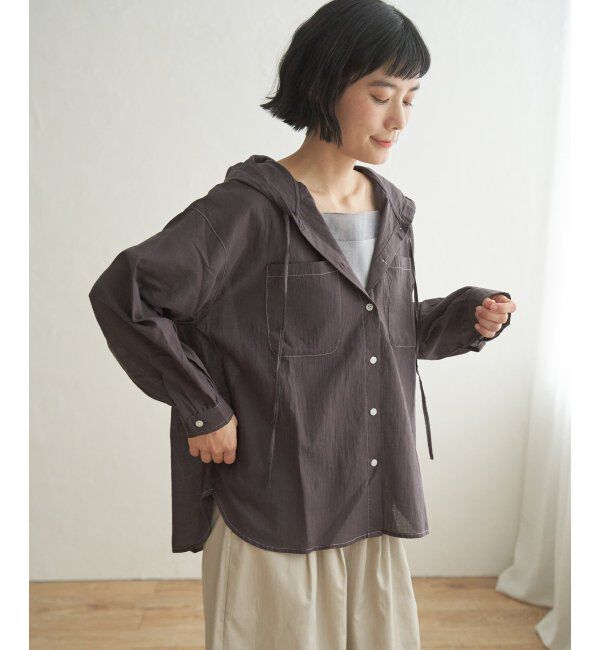 Lbc with Life「ラティスボイルフードシャツ」|シャツ・ブラウス|