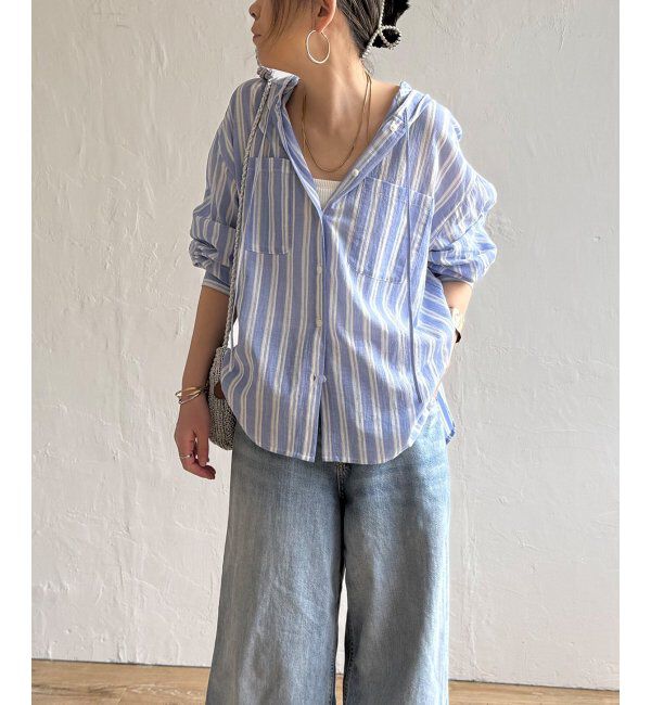 Lbc with Life「ラティスボイルフードシャツ」|シャツ・ブラウス|