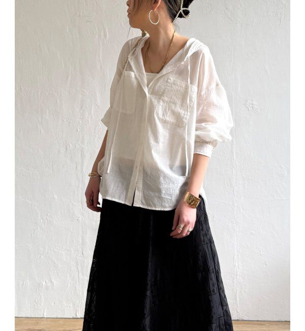 Lbc with Life「ラティスボイルフードシャツ」|シャツ・ブラウス|