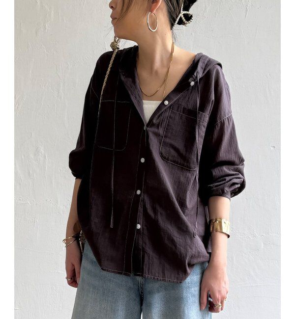 Lbc with Life「ラティスボイルフードシャツ」|シャツ・ブラウス|